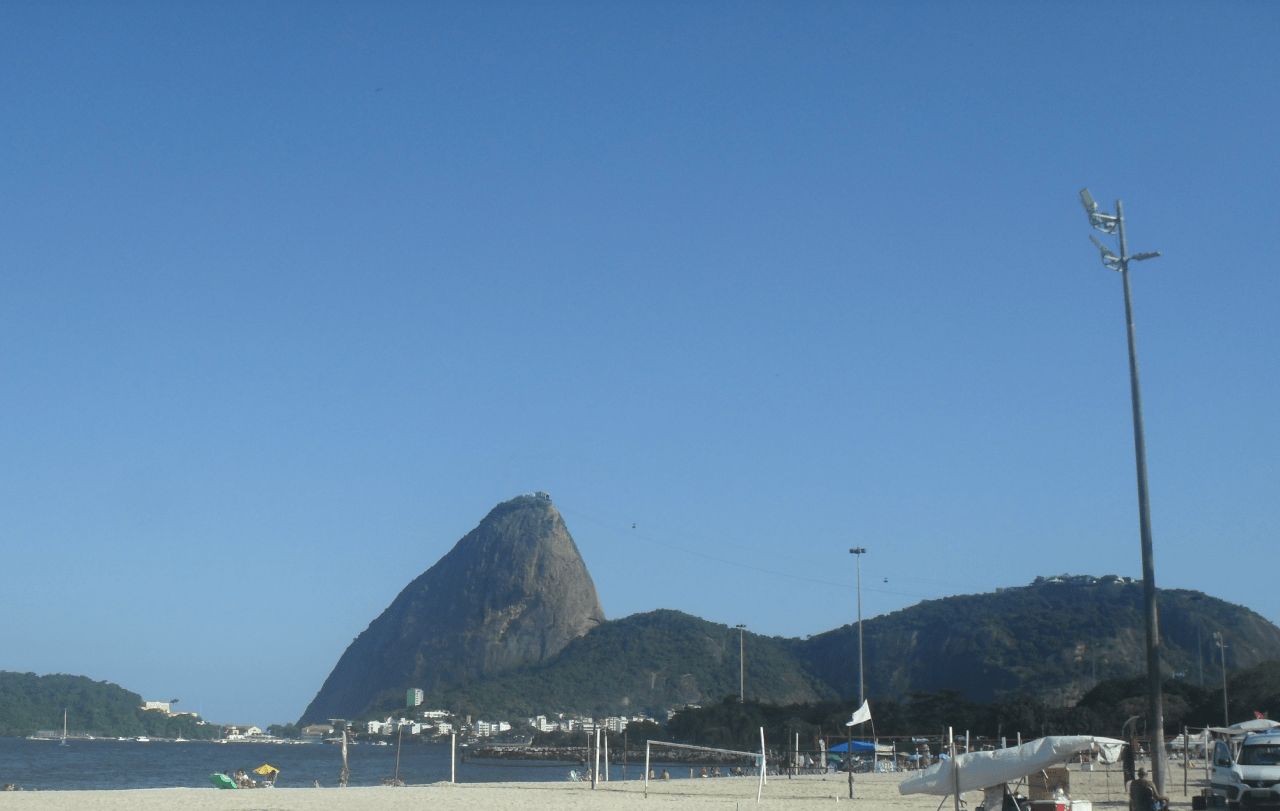 View of the Sugarloaf from Flamengo Beach, Rio de Janeiro.
